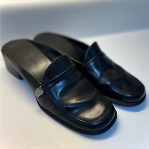 Bandolino Black Leather Mules / Clogs US 5 - 5.5 or UK 36 - 36.5 VINTAGE shoes
